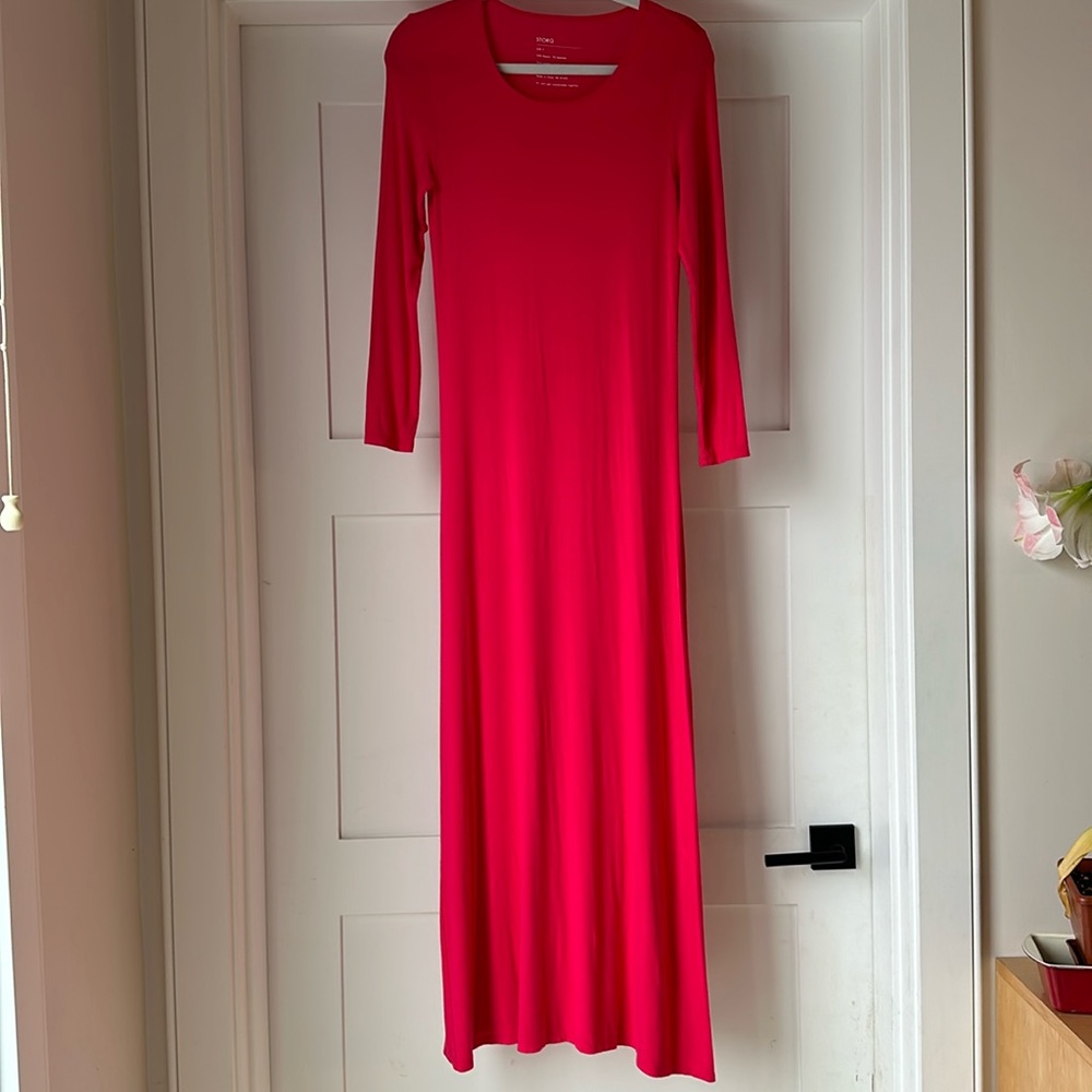 storq pink maxi dress  - size 2 EUC